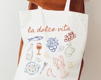 La Dolce Vita Tote Bag: Italien inspirierte Canvastasche