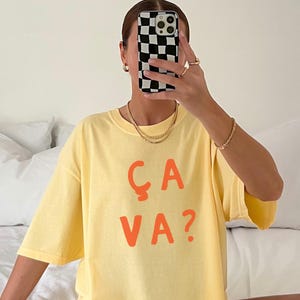 French Saying Comfort Colors T-Shirt: Ça Va? Trendy Paris Tee