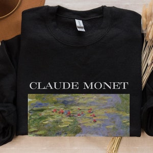 Monet Water Lilies Art Print Crewneck Sweatshirt: Garden Y2k