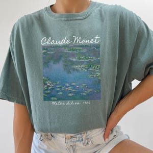 Monet Water Lilies Art Print Comfort Colors T-Shirt