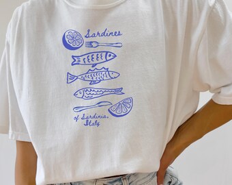 Sardine Fish Comfort Colors T-Shirt: La Dolce Vita Italy Tee