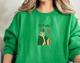 Groene St Patricks Day-sweater, St Patty's Lucky-shirt
