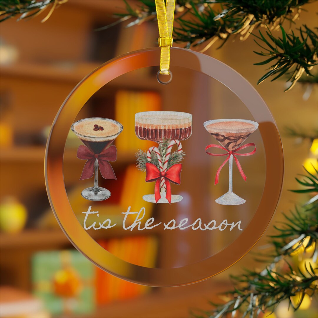 Espresso Martini Glass Ornament Holiday Drink Design Etsy