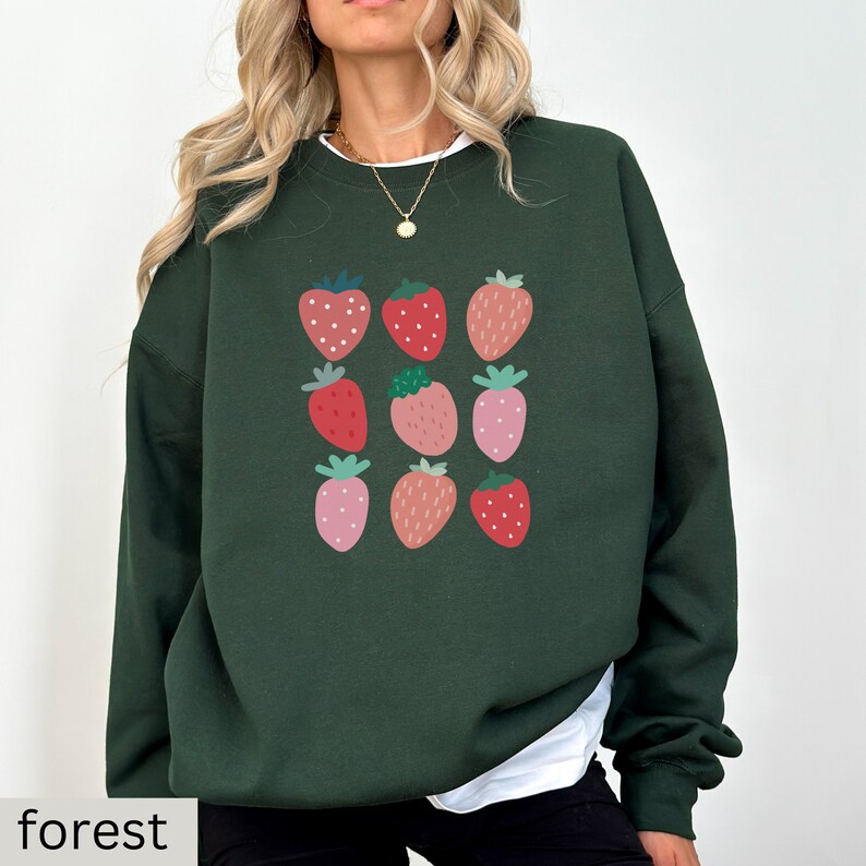 Strawberry Sweater, Strawberry Sweatshirt, Retro Cartoon Hoodie, Y2K ...