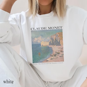 Monet Art Print Comfort Colors Sweatshirt - Ocean Scene Crewneck
