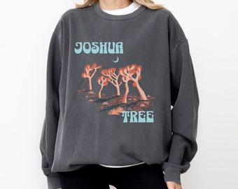 Sudadera de cuello redondo Comfort Colors Joshua Tree: sudadera vintage del Parque Nacional