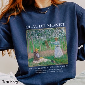 Claude Monet Garten in Giverny Sweatshirt für Frauen, französischer Impressionismus Shirt, Pullover Light Academia Artsy Aesthetic, Kunstlehrer Shirt