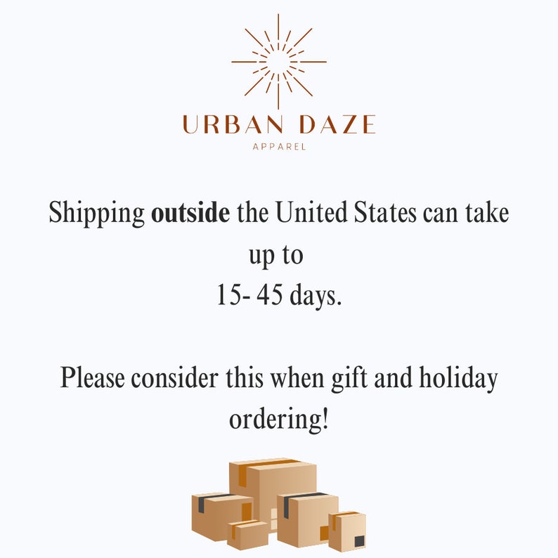 a poster with a picture of boxes and the words shipping outside the united states can