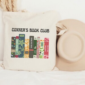 Personalized Book Club Tote Bag: Custom Canvas Book Lover Gift