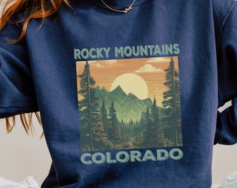 Mountain National Park Comfort Colors Sweatshirt: Hiking Camping Shirt