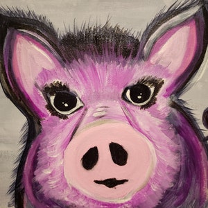 Sassy Sow, pig painting, original