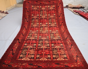 3'6 x 6'4 ft Uniek Turks antiek tapijt handgemaakt wollen oosters tapijt, Afghaans vintage bukharatapijt, woondecoratie kunsttapijt, slaapkamer keukentapijt
