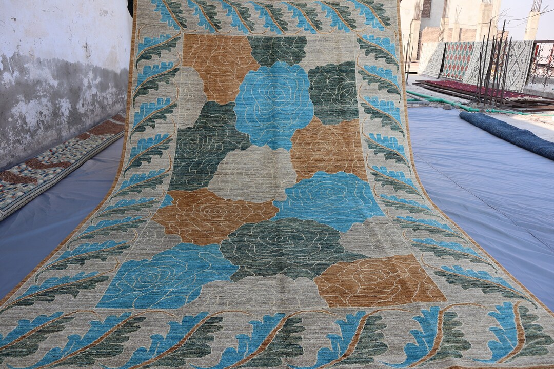 6x9 Multicolor Patchwork Rug, Afghan Hand Knotted Wool Area Rug, Tribal ...