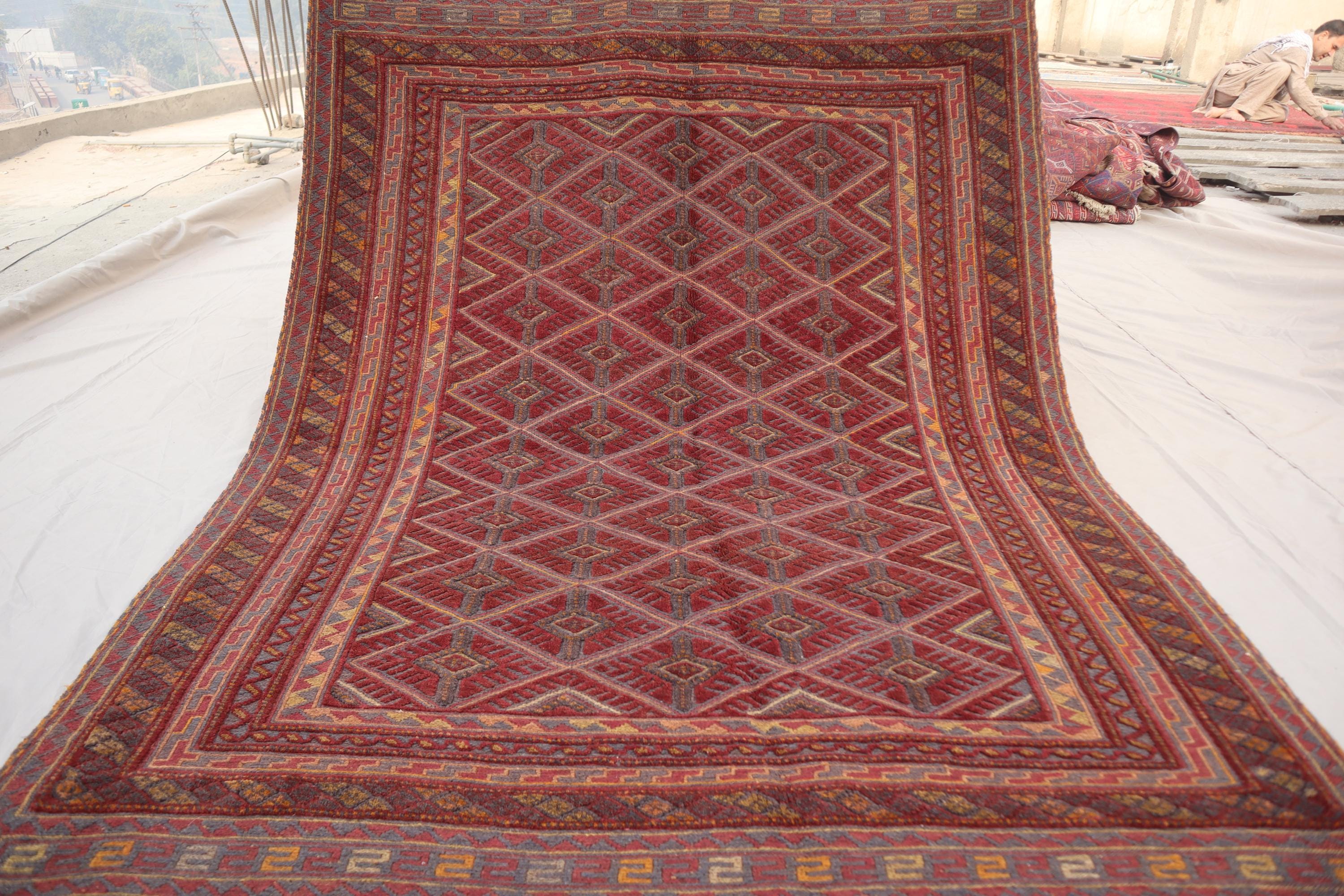 5'1x6'5 フィートのヴィンテージ トライバル ラグ - マシュワニ