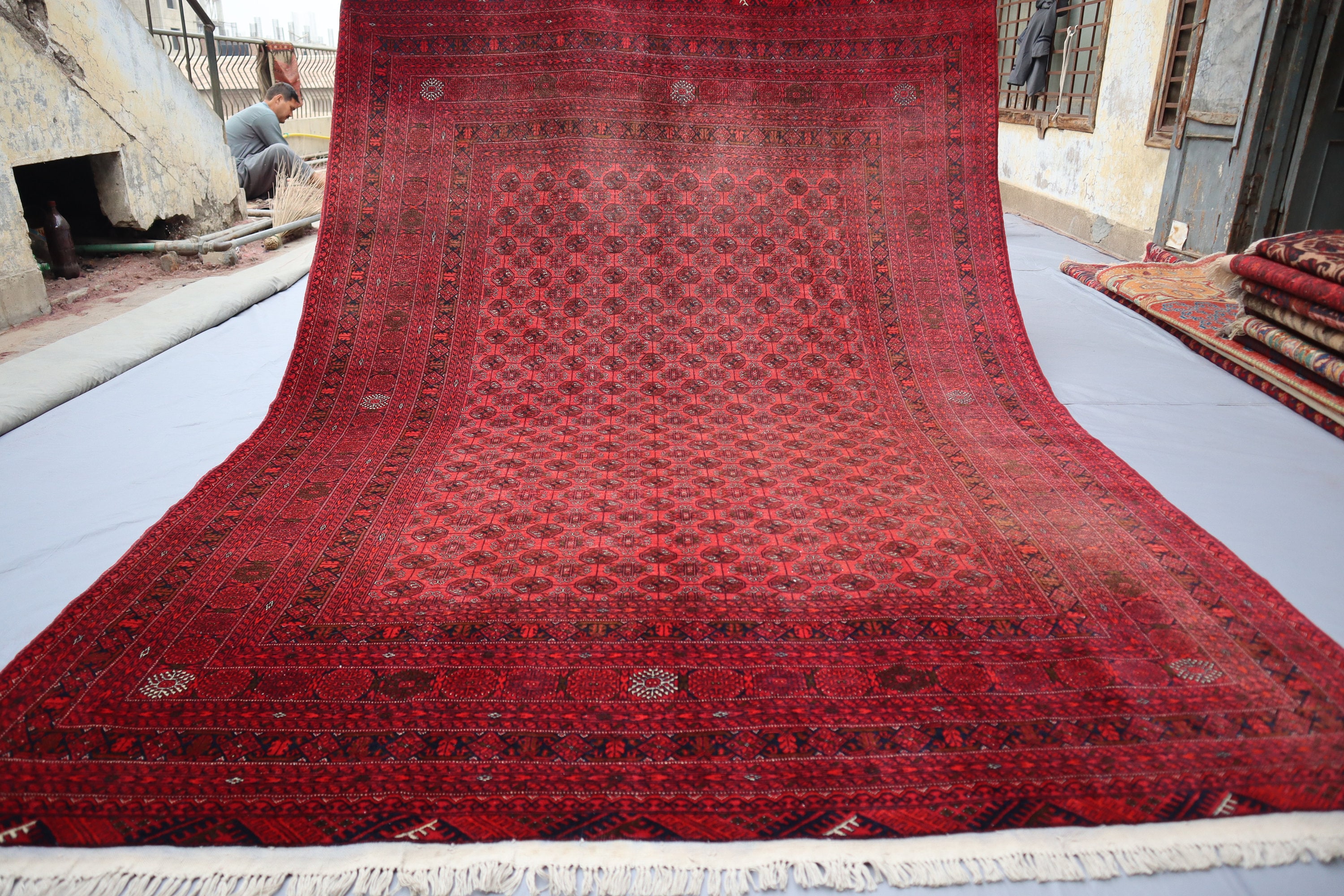 在庫整理／大幅値引】145×90パキスタン・ラホール産 ヴィンテージラグ