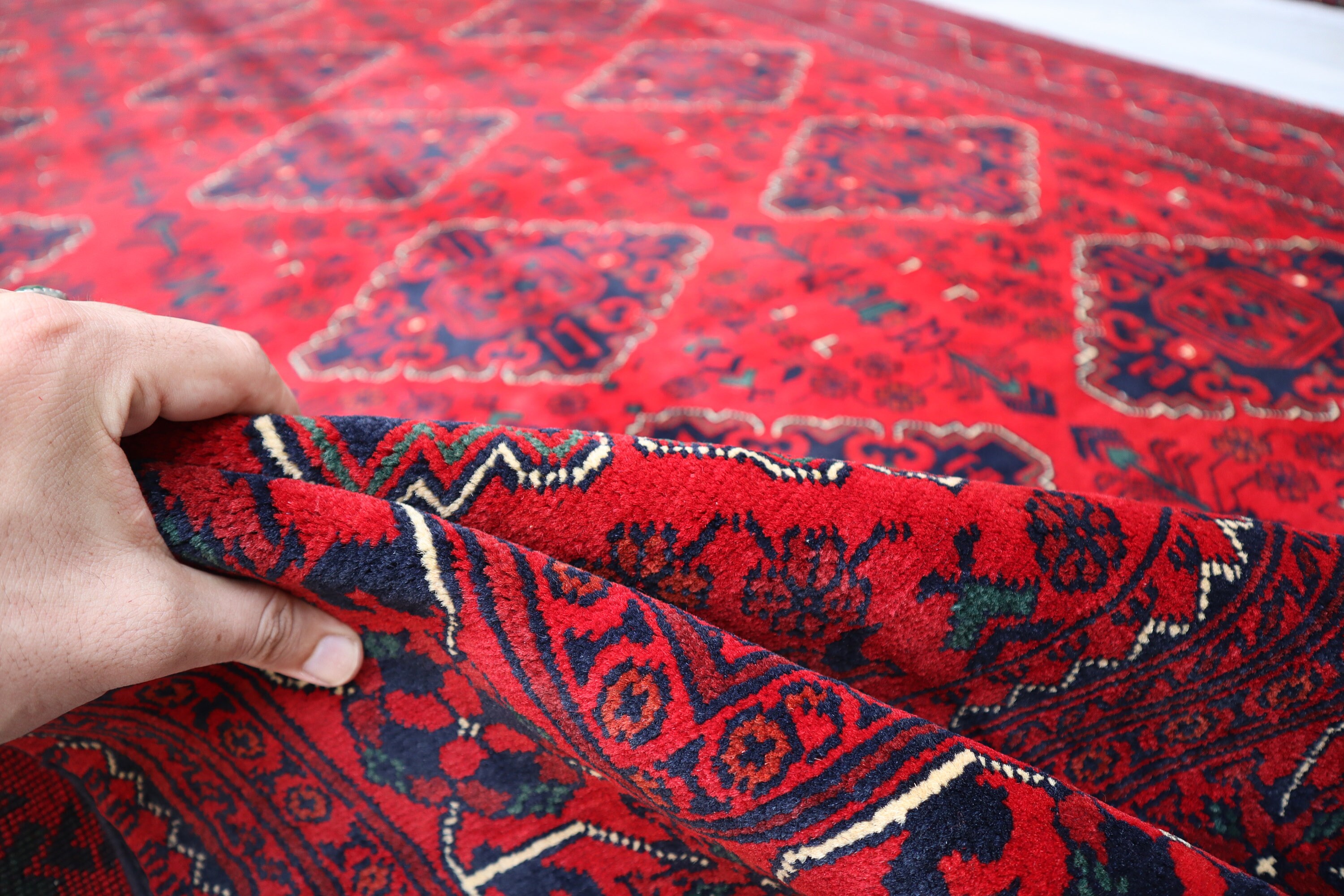 Large Area Rug 9.7 X 6.7 Ft Afghan Handmade Rug Turkmen Etsy Singapore
