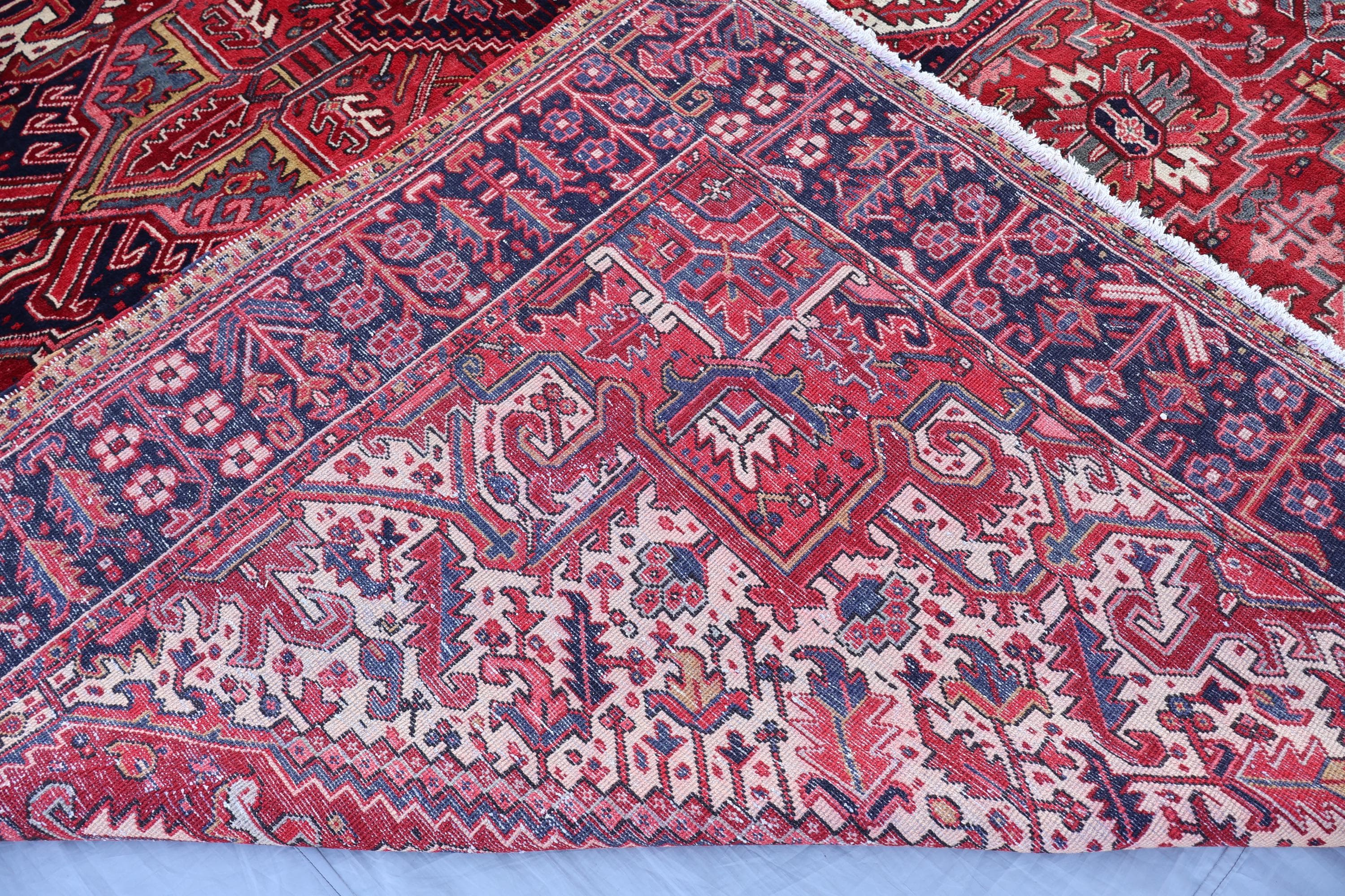 10x13 アンティーク セラピ エリアラグ、大型幾何学模様ヘリズラグ