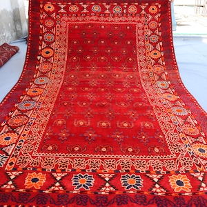1920s Antique rug, 5&#39;6x8&#39;5 ft Afghan Handmade veg dyes wool Area rug, High Pile Vintage distressed faded rug, Tribal Red Rug, Oriental Rug