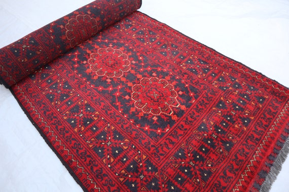 レッド 13 フィート ロング ランナー ラグ | アフガニスタン