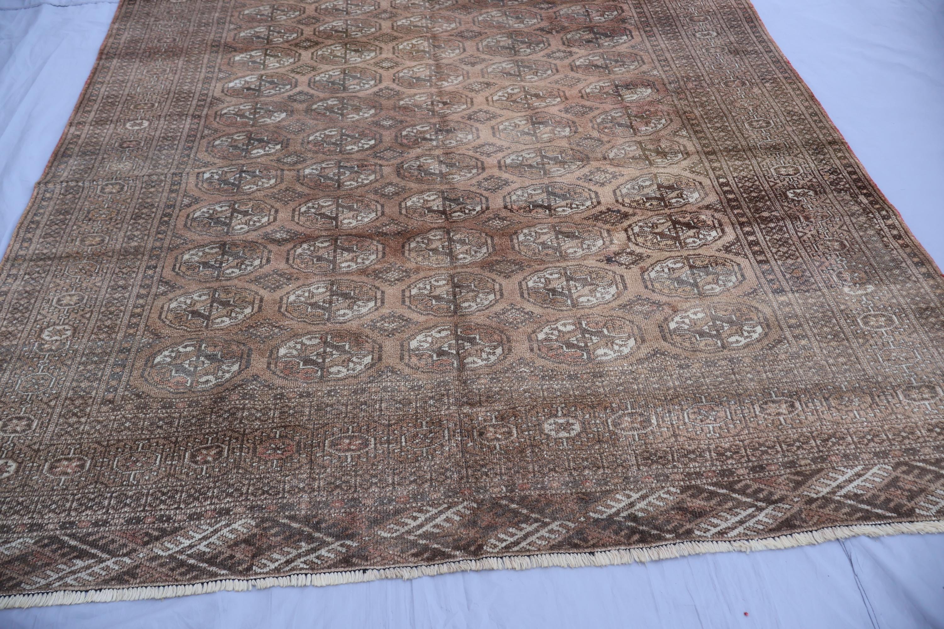 7x12 Rug Vintage Terracotta Rug 7x12 Ft Turkmen Ersari Design Antique Area Rug ...