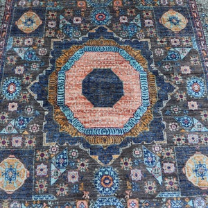 5x7 Mamluk Geometric Rug, High Quality Afghan Hand Knotted Veg dyes Wool Area Rug, Bedroom Rug, Rug for Living Room, Medallion Rug, Boho Rug