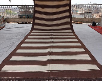 5'6 x 15 フィートのアフガニスタンキリムワイドランナーラグ