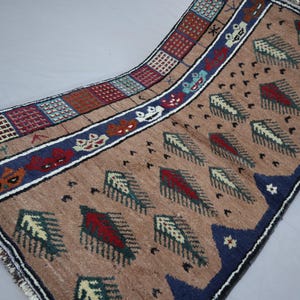 3x5 One of a kind Vintage Pictorial Area Rug - Afghan Handmade Natural Soft Wool Rug - Cars Trees Art Rug, Baluchi Tribal Rug, Kids Room Rug