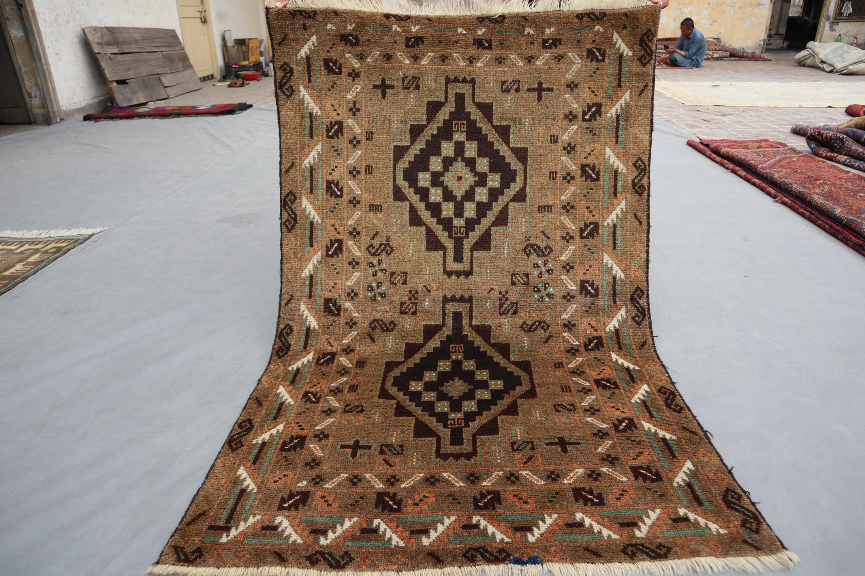 Vintage rug｜151 × 102cm｜バクティアリ族｜ボテ ペイズリー RU-