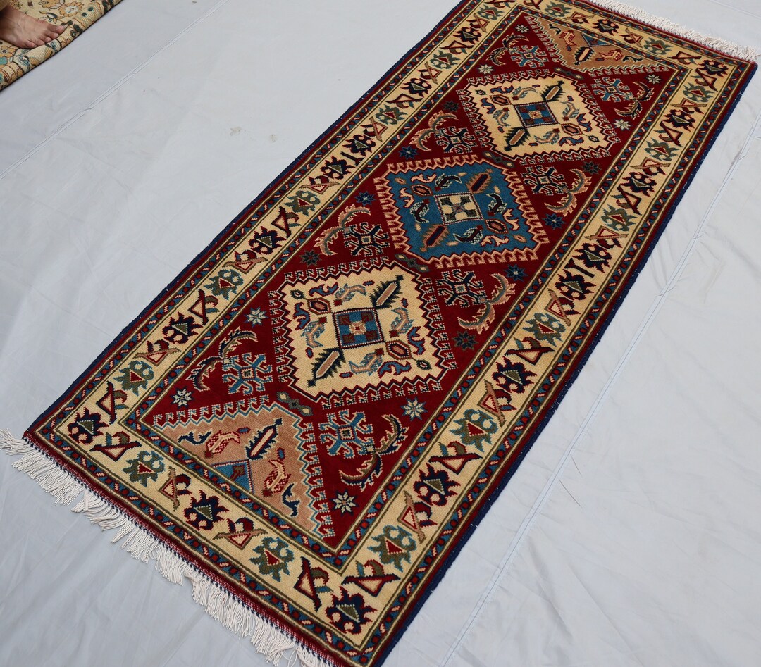 6 Ft Runner Rug, Afghan Handmade Wool Rug, 6.1 X 2.9 Ft Runner Rug ...