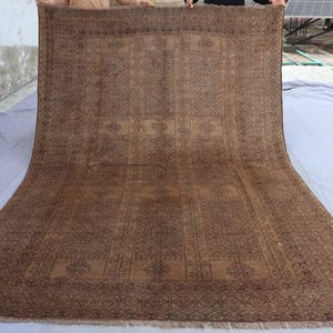 5'6x8'6 フィートのナチュラル ヴィンテージ ラグ - 6x9 ラージ