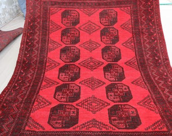 アンティーク エルサリ ラグ 6'6 x 9 フィート ピンクがかった