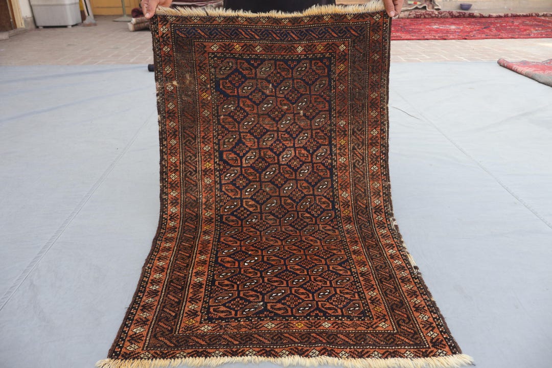 1920s Antique Small Rug 2'4x3'10