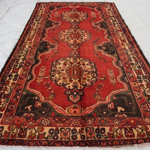 1940s Antique Rug, 5x9 ft Caucasian Soft Wool Pile Rug, Vintage Faded Tribal Rug, Afghan Geometric Rug, Collectors Piece, One of a Kind Rug