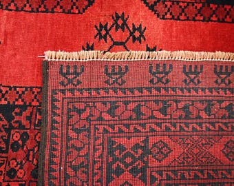 9x12 ヴィンテージ トルクメン エルサリラグ、アフガニスタン ハンド