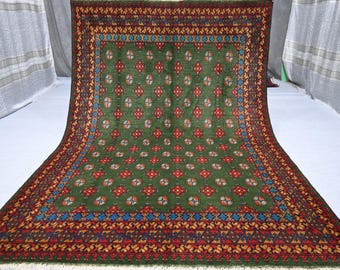 200x300 Grüner Teppich von Bokhara - Afghanischer Teppich Handgeknüpft Biologisch gefärbte Wolle Orientalischer Teppich handgeknüpft