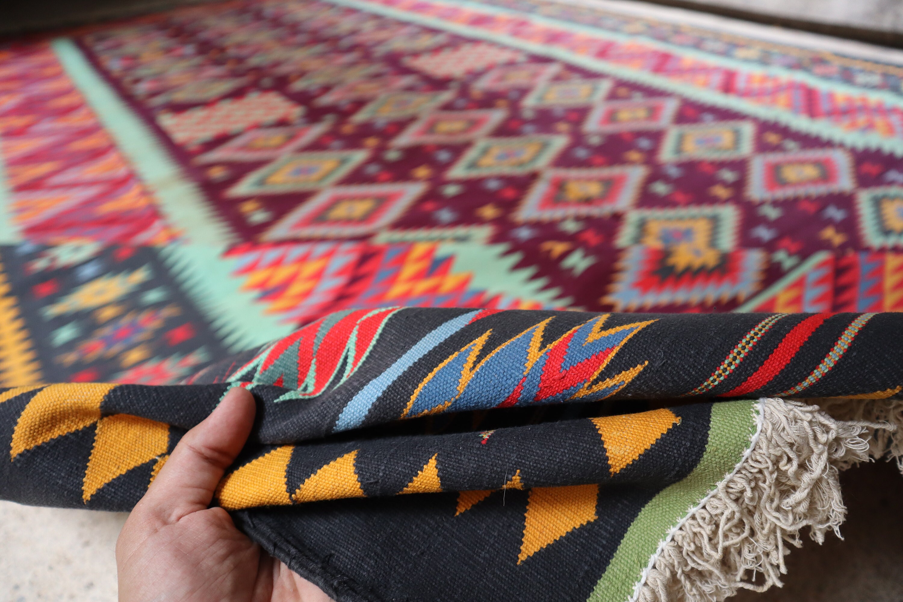 1920s Antique Kilim Rug, 10x16 Ft Large Oversize Vintage Rug, Afghan ...