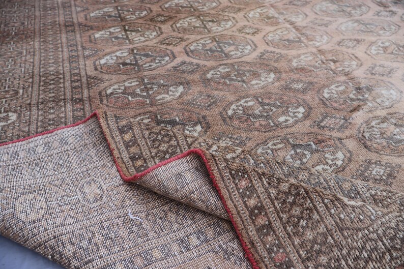 7x12 Rug Vintage Terracotta Rug 7x12 Ft Turkmen Ersari Design Antique Area Rug ...