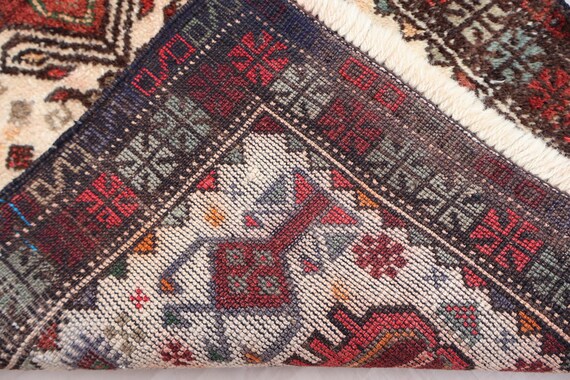 2x8 ランナーラグ 1'8 x 8 フィート ヴィンテージ 幾何学模様