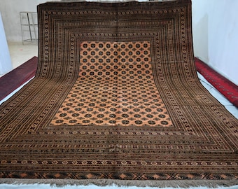 4x4 Quadratischer Teppich - Afghanischer Handgeknüpfter Veg Dyes Wollteppich - Handgemachter antiker Teppich - Wohnzimmerteppich - Schlafzimmerteppich