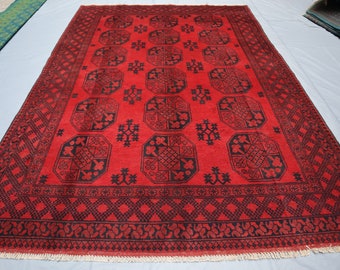 1960年代 アンティーク ラグ 6'6x9'7 フィート トルクメン テケ