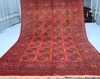 Vintage Rug, Turkish Rug, 7x10 Large Rugs, Oushak Rug, Rugs For