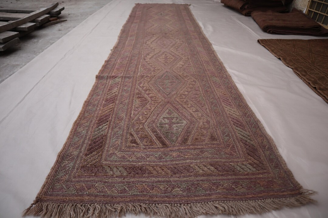 3x12 ランナーラグ 2'10x12'3 フィート アフガニスタン トライバル