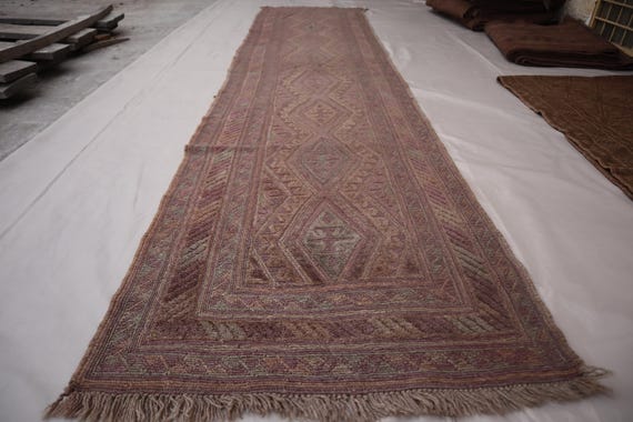 3x12 ランナーラグ 2'10x12'3 フィート アフガニスタン トライバル