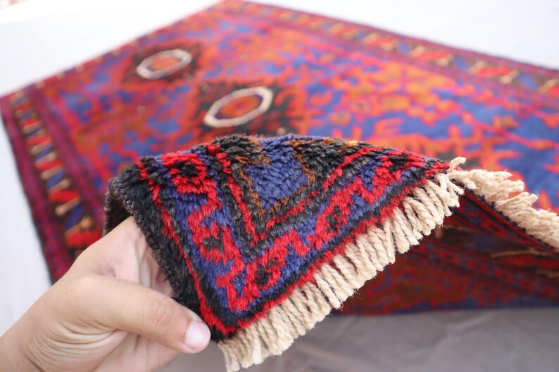 Collectors Piece Antique Rug 4x7 Afghan Hand Knotted Wool Area Rug