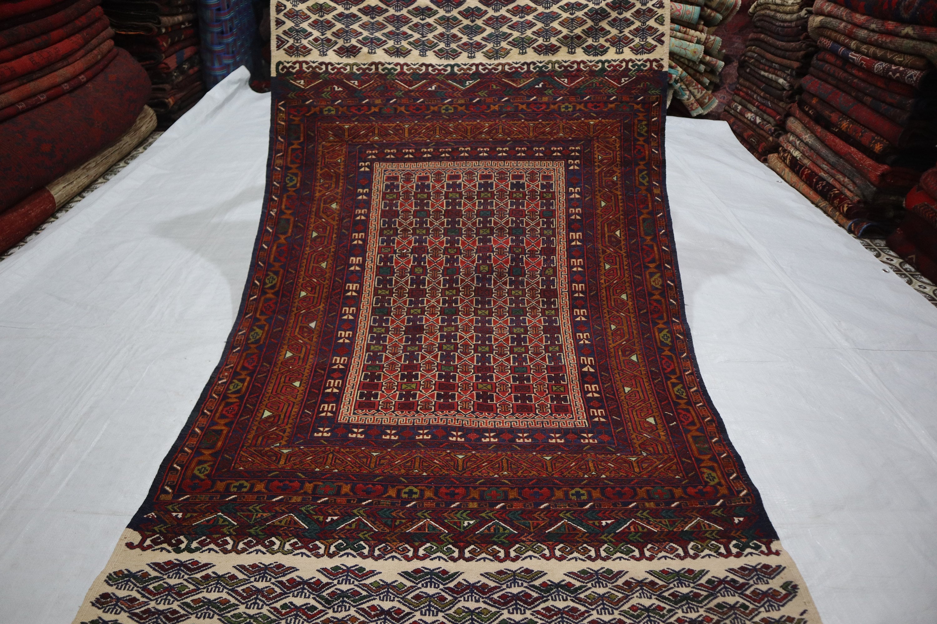 ビンテージ　アフガンラグ キリム　アンティーク 敷物　インテリア ビンテージ アフガンラグ キリム アンティーク 敷物 インテリア