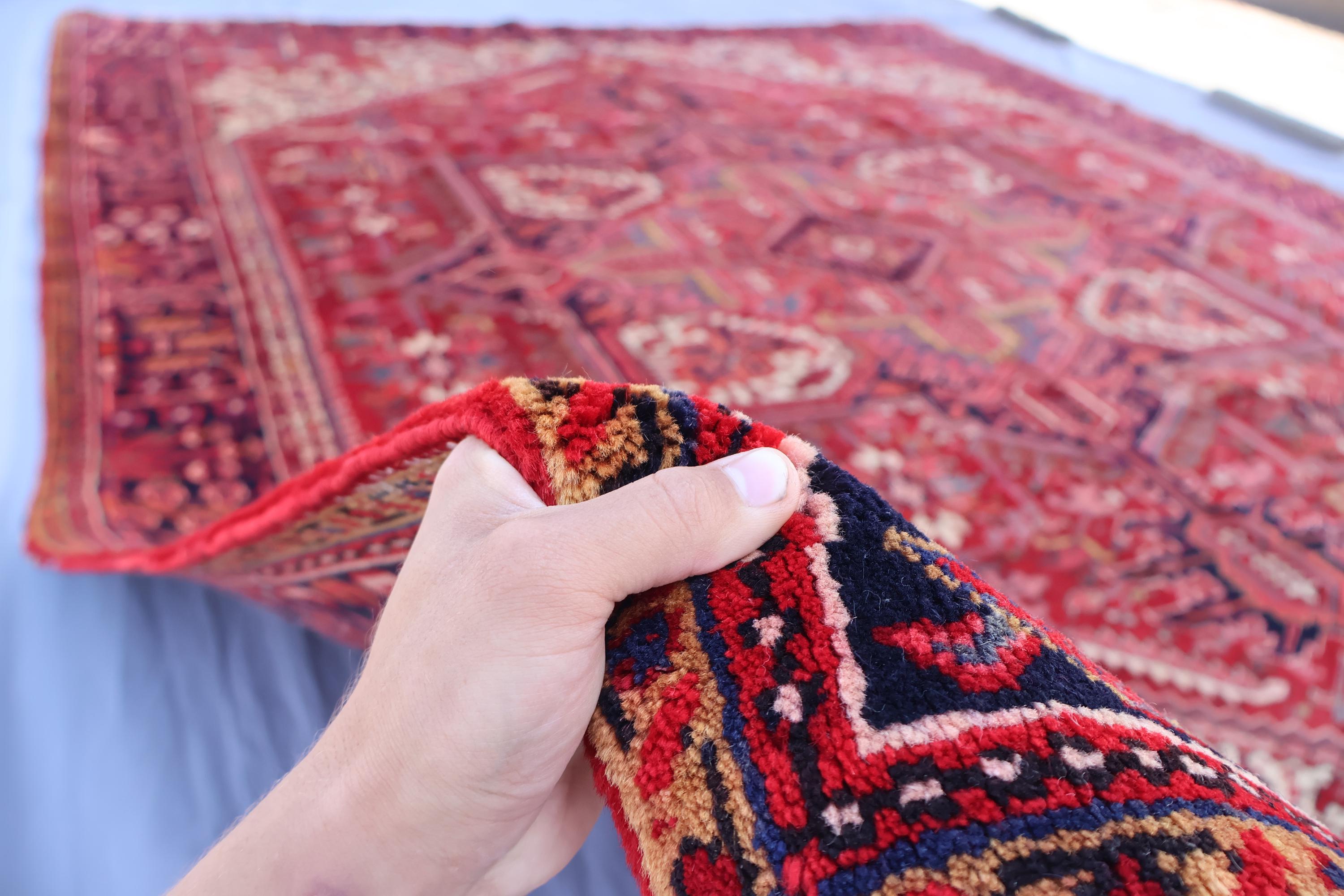 10x13 アンティーク セラピ エリアラグ、大型幾何学模様ヘリズラグ