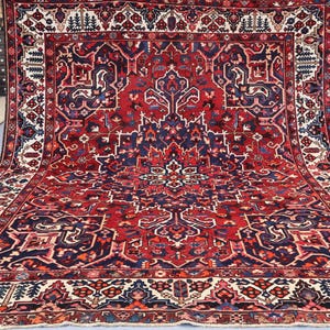 10x12 Serapi Area Rug, High Quality Hand Knotted Wool Rug, Large Medallion Rug, Antique Oriental Rug, Geometric Heriz Rug, Living Room Rug