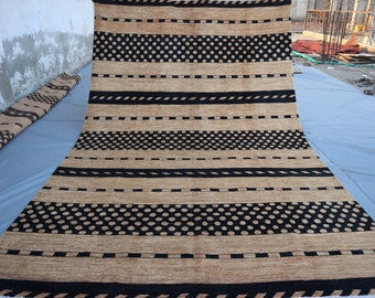 7x10 Khorjin design Gabbeh Rug, Afghan Hand Knotted Natural Wool Rug, Handmade Turkmen Area Rug, Oriental Tribal Rug, Rugs for Living Room