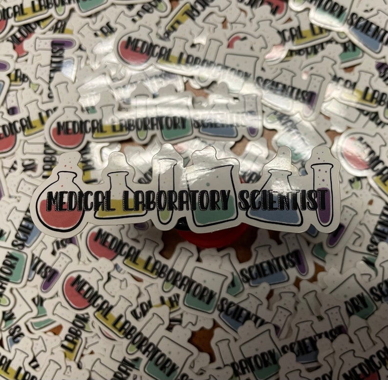 Lab Sticker Design Medical Laboratory Scientist Beaker Waterproof Sticker 3β - Etsy