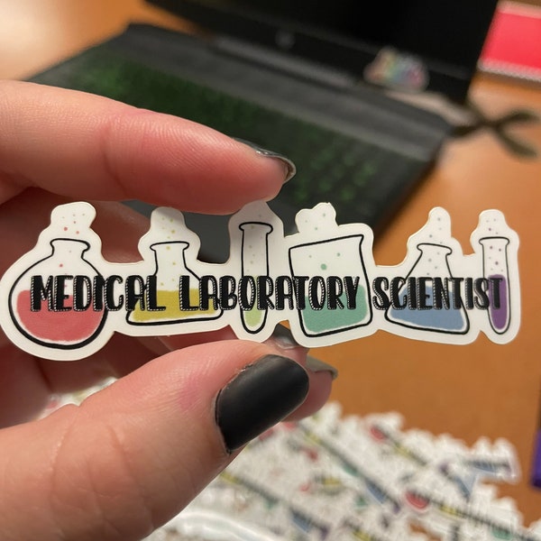 Medical Laboratory Scientist Beaker Sticker 3”